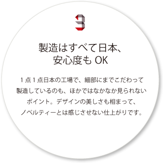 3.製造はすべて日本、安心度もOK