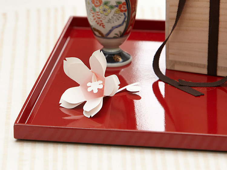 hanakotobasakura桜の形のメッセージカード